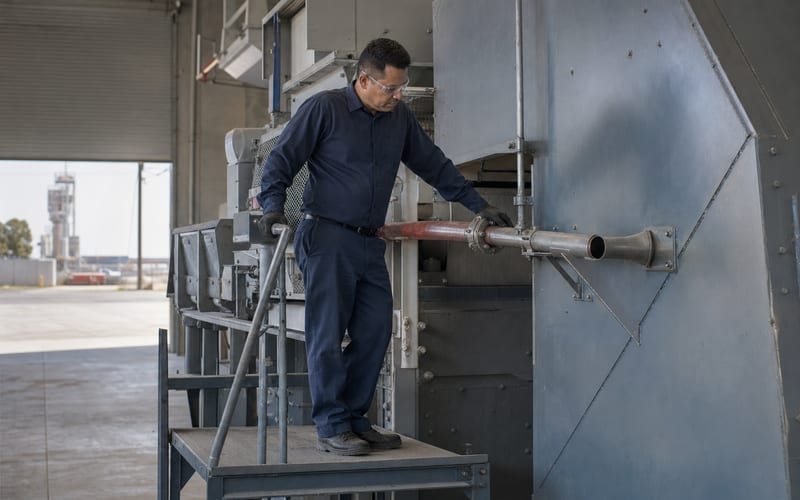 CO2 suppression cylinders on an industrial hazard